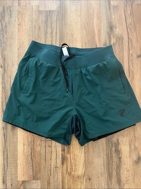 Born Primitive Green Athletic Shorts with Drawstring and Pocket Liner